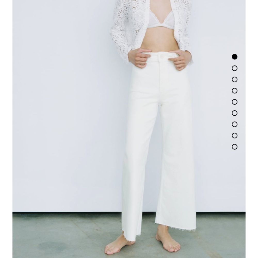 NWOT Zara Marine Straight White Jeans